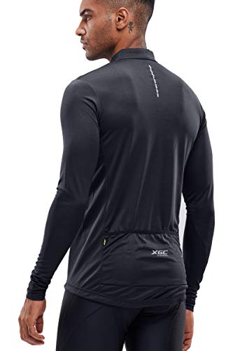 XGC Maillot de ciclismo de manga corta y manga larga para hombre, con elástico, transpirable, de secado rápido