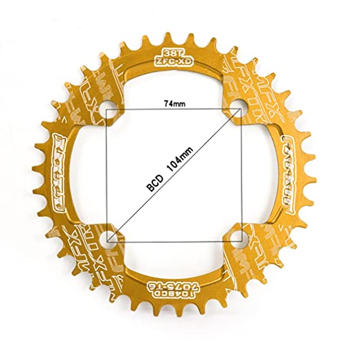 XHEEB Juego De Bielas MTB,Manivela De AleacióN Aluminio Manivela Bicicleta MontañA Manivela 170mm BCD 104 Manivela Agujero Cuadrado 32/34/36/38/40/42T Disco Engranaje Positivo Y Negativo