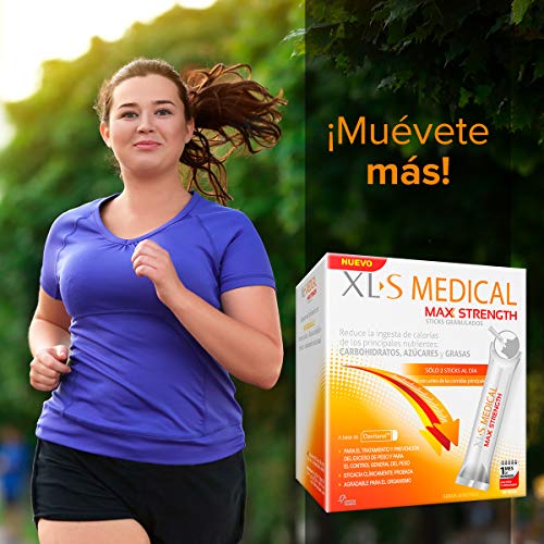 XL-S MEDICAL MAX STRENGTH TRIPLE ACTION - Bloqueador de la absorción de carbohidratos, azúcares y grasas. 60 sticks. Tratamiento de 1 mes