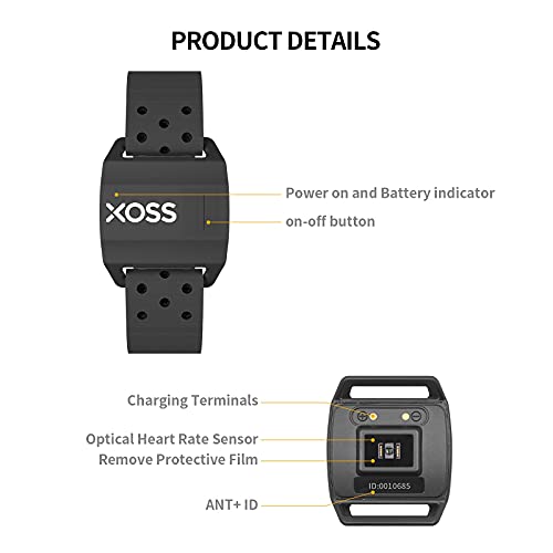 XOSS X1 Brazalete Monitor de frecuencia cardíaca Bluetooth / Ant + Correa para el Pecho IP67 Impermeable, para Correr, Andar en Bicicleta, Deportes al Aire Libre