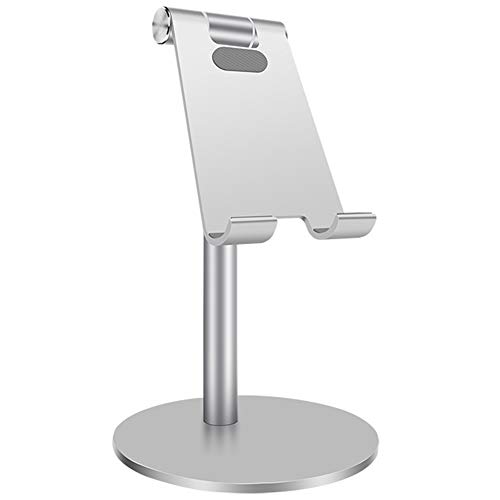 XUBX Soporte Móvil Mesa, Soporte Tablet/Móvil, Aleación de Aluminio Soporte para Tabletas Teléfono Ajustable, Altura Ángulo Ajustable, Universal Soporte para Tablet Teléfono 3.5-12.9 Inches Devices