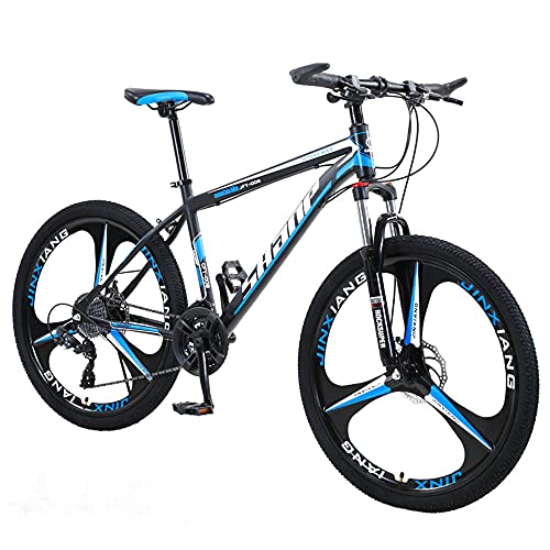 XUDAN Bicicletta Mountain Bike,Freno A Disco Da 24/26 Pollici 21/24/27/30 Velocità Freno Doppio Disco Assorbimento Degli Urti Bici Strada Cross Country Sensibile Cambio Pneumatici Spessi