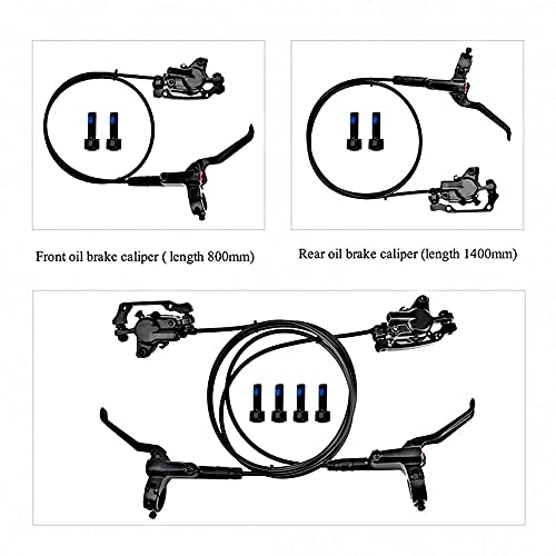 XUJINGJIE Frenos de Disco para Bicicletas Kit Freno Hidraulicos MTB Delantero y Trasero con Rotor de Disco Flotante 160mm,B