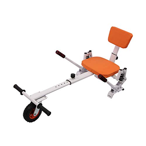 YAHAO Silla para Hoverboard Hoverkart Asiento Ajustable para Patinete Eléctrico Asiento Kart Adaptarse A 6.5 8 10 Pulgadas Hoverboard Go Kart con Asiento para Niños Y Adulto,Orange