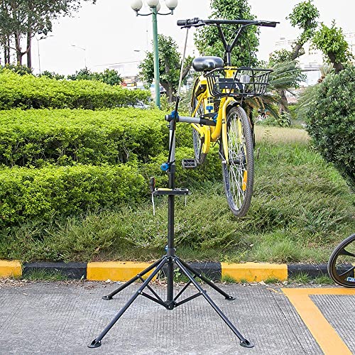 Yaheetech Soporte de Reparación de Bicicleta Caballete de Bicicleta de Montaña Plegable Altura Ajustable
