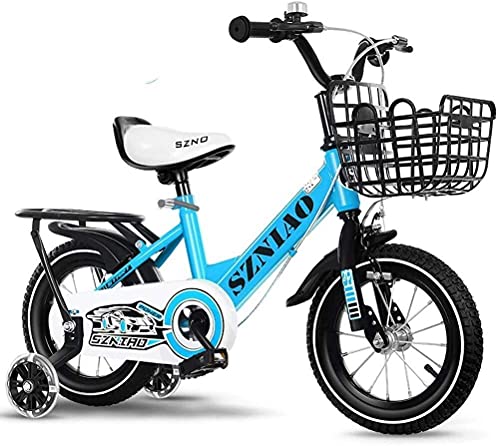 YANGHONG-Bicicleta de montaña deportiva- Bicicletas de montaña para niños con ruedas de entrenamiento, 14 "Chicos niñas Freestyle Bicyclefor 2-10 años con asiento trasero y canasta, bicicleta para niñ