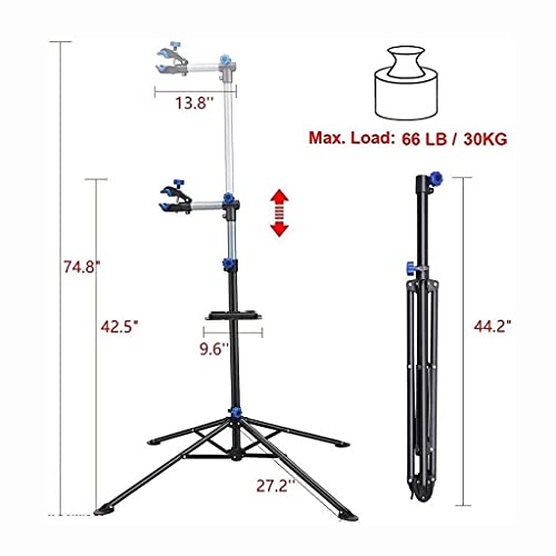 YANGHONG-Portabicicletas- Soporte de reparación de talleres de bicicletas - Altura ajustable - Trastero de mantenimiento de bicicletas Rack de mantenimiento - Liberación rápida Telescópico Armario de