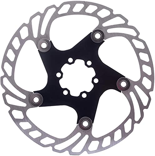 YBEKI Disco de Freno Bicicleta 140mm 160mm 180mm 203mm Rotores para Bicicletas con 12 Pernos para Picicleta de Carretera Bicicleta de Montaña Bicicleta Flotante Disco de Freno (negro, 160mm)