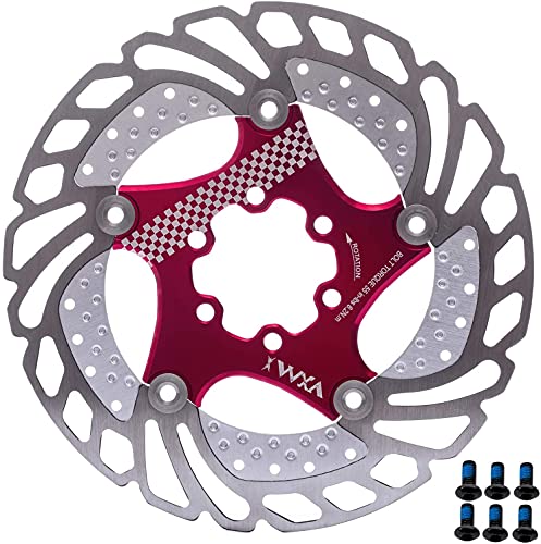 YBEKI Freno Disco Rotores Bicicleta 140mm 160mm 180mm 203mm Bicicleta Freno Disco para Bicicleta de Carretera, Bicicleta de Montaña, MTB, BMX (rojo, 160mm)