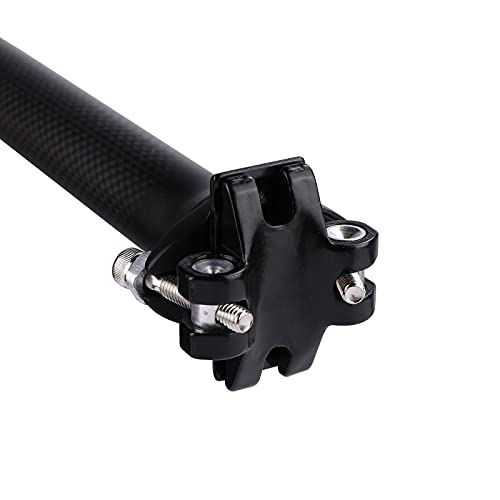 YCDGYCASI Fibra de carbono 27.2 mm * 350 mm Bike Seat Post Negro para Mountain Road City Bike SeatPost