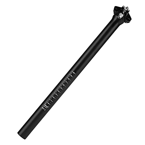 YCDGYCASI Fibra de carbono 27.2 mm * 350 mm Bike Seat Post Negro para Mountain Road City Bike SeatPost