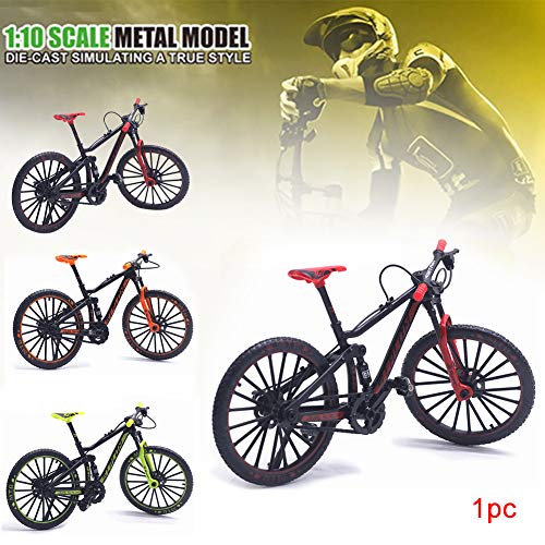 YHUS Dedo bicicleta mini juguete de aleación dedos bicicleta de montaña modelo Ornamentos, bicicleta de metal, modelo 1:10, Toy Desk Craft Collection bola modelo Bike Gadgets (rojo)