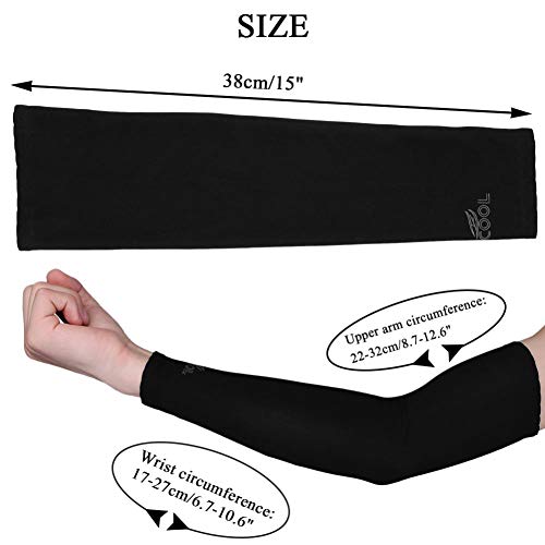 YIFEID Manguitos Ciclismo Dos Pares De Hielo UV Refrigeración Tela Manguitos De Protección Solar De La Carcasa del Brazo del Brazo del Calentador Verano Externa De Sun Unisex Manguito Manga Tarifas