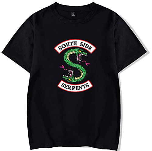 YIMIAO Mujer Hombre tee Riverdale South Side Serpiente Camiseta Tshirt Top Cortas Moda Unisexo T-Shirts(M)
