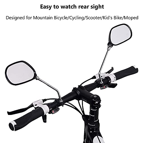 Yizhet Espejos Retrovisor de Bicicleta, 1 par 360° Adjustable Espejos Retrovisor para Bicicleta Convexo Espejo Retrovisor Bicicleta para Bicicleta de Montaña Carretera, Silla Electrico Patinete