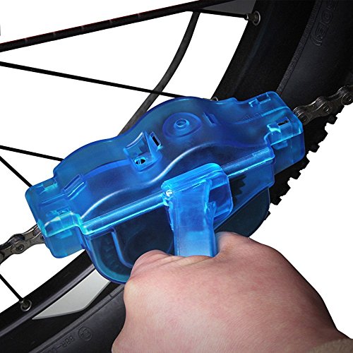 Yizhet Limpiador de Cadena de Bicicleta, Kit de Cepillo de Limpieza de Bicicletas, 3 Pcs Bici Herramienta de Limpieza Rápido para Cadena, Plato, Manivela, Neumático de Todos los Tipos de Bici