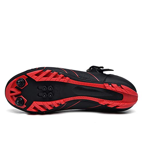 YMMONLIA Zapatillas de Bicicleta de Montaña,，Calzado de Bicicleta, Zapatos de Bicicleta Antideslizantes Transpirables para Hombres para Ciclismo de Carretera y Ciclismo de montaña