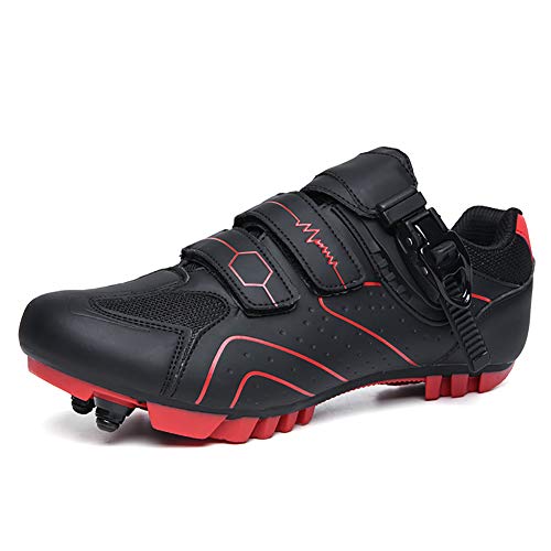 YMMONLIA Zapatillas de Bicicleta de Montaña,，Calzado de Bicicleta, Zapatos de Bicicleta Antideslizantes Transpirables para Hombres para Ciclismo de Carretera y Ciclismo de montaña