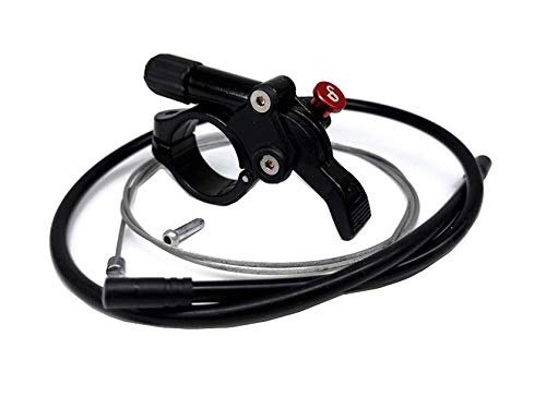 YNK Palanca de bloqueo remoto para bicicleta con cable interior y carcasa de aleación de aluminio para bicicleta de montaña MTB bicicleta de carretera (A)