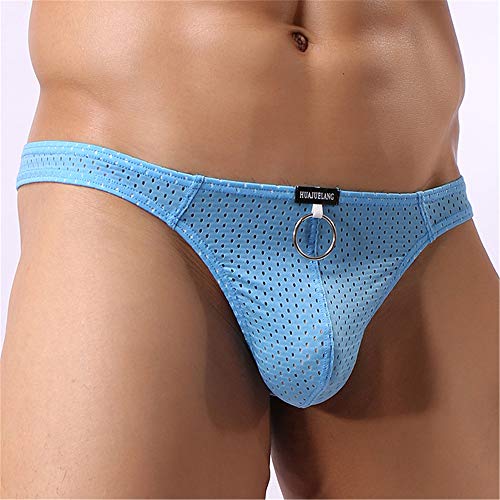 Yomie Ropa Interior para Hombre Tanga de Junta tórica de Hierro Tangas de Anillo de Hierro Lencería para Hombres Cintura Baja Open Bulge Pouch Calzoncillos Transpirables