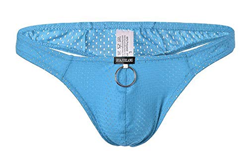 Yomie Ropa Interior para Hombre Tanga de Junta tórica de Hierro Tangas de Anillo de Hierro Lencería para Hombres Cintura Baja Open Bulge Pouch Calzoncillos Transpirables