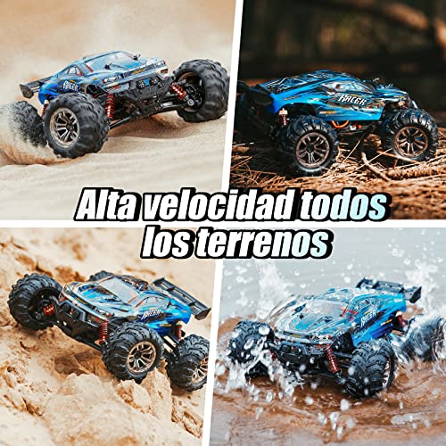 YONCHER YC100 Pro Coche Teledirigido 4x4 Profesional, 1:20 Offroad 4WD RC Coche con 30+ Kmh, 2.4GHz Crawler Camiones de Control Remoto Juguete con 2 Baterías , Regalo para Niños y Adultos