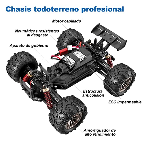 YONCHER YC100 Pro Coche Teledirigido 4x4 Profesional, 1:20 Offroad 4WD RC Coche con 30+ Kmh, 2.4GHz Crawler Camiones de Control Remoto Juguete con 2 Baterías , Regalo para Niños y Adultos