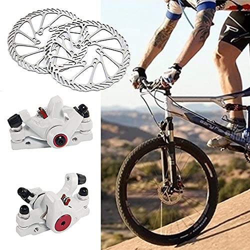 YORBAY Disco de Freno NV5 BD-09 160mm para Bicicleta Blanco con Kit de Tornillos (Blanco) Reutilizable