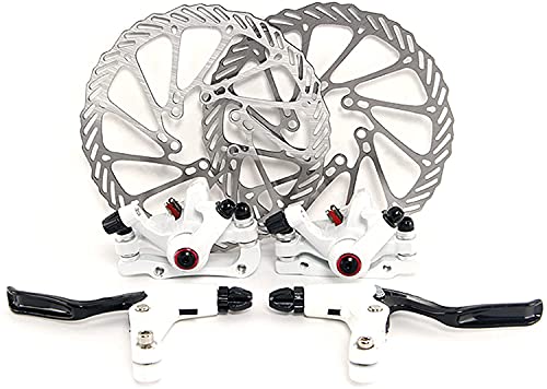 YORBAY Disco de Freno NV5 BD-09 160mm para Bicicleta Blanco con Kit de Tornillos (Blanco) Reutilizable