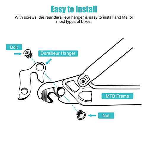 Yosoo Health Gear Patilla de Cambio, Aleación de Aluminio Bicicleta de Montaña Patilla de Cambio Trasera, Talla 1#