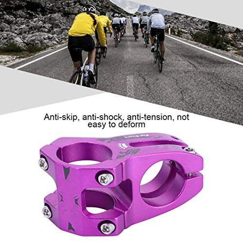 Yosoo Health Gear Vástago de 31,8 mm, Vástago de Bicicleta de aleación de Aluminio, Vástago de Manillar de Bicicleta para Bicicleta de montaña, Bicicleta de Carretera, BMX, MTB(púrpura)