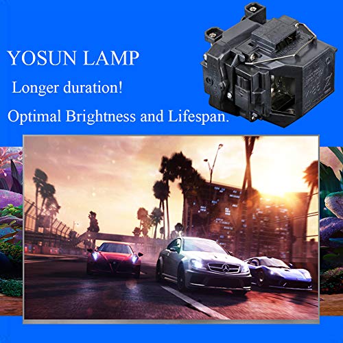 YOSUN Lámpara de proyector para Epson Elplp67 v13h010l67 EX5210 EX7210 EX3210 EX3212 VS210 VS220 s11 X12 x15 eb-s02 eb-w12 PowerLite Home Cinema 500 707 710HD 750HD Lámpara de proyector para