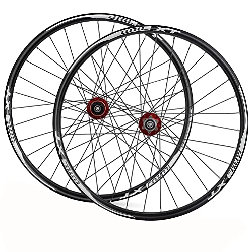 YUDIZWS Llantas 26/27.5/29 Pulgadas MTB Ruedas Bicicleta Montaña 32 Hoyos Freno Disco Liberación Rápida Volante De 7/8/9/10/11 Cassette Velocidad (Color : Red, Size : 26inch)