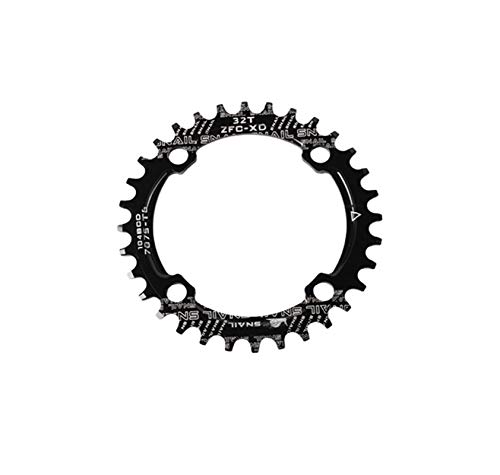 YueMing Plato de Bicicleta, 104 BCD 32T Anillo de Cadena Simple Ancho Estrecho, Redonda Sola Cadena Anillo Aleación de Aluminio para Bicicletas de Carretera Montaña BMX MTB