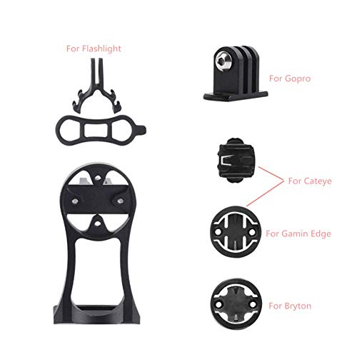 Yuhtech Soporte extensor de vástago para computadora de bicicleta para Garmin Edge/Bryton Rider/CatEye/Gopro Camera