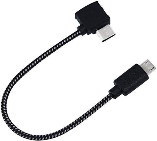 YUNIQUE ESPANA 1 Pieza Cable de video compatible Micro USB a Tipo C OTG de 11.8 pulgadas y 90 grados