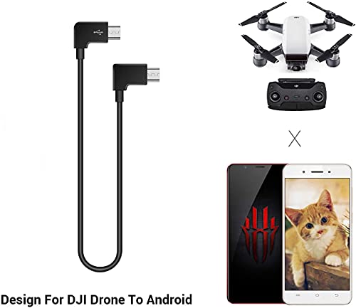 YUNIQUE Espana 1 Pieza Micro USB a Micro USB Compatible dji Spark OTG Cable Teléfono a Controlador Cable de Datos para dji Mavic Pro 2 Mavic 2 Zoom Mavic Air Mavic Pro Platinum dji Spark