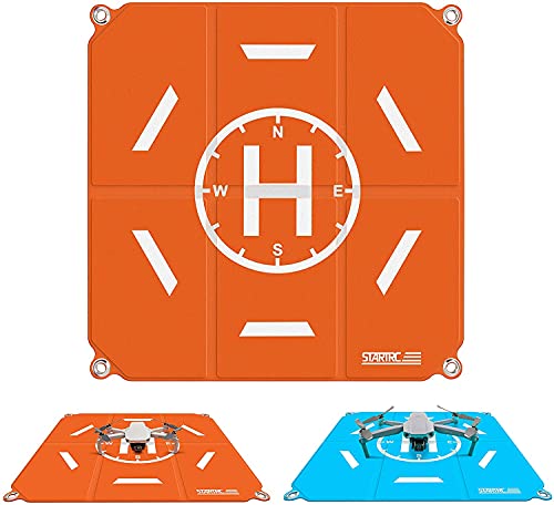 YUNIQUE GREEN-CLEAN-POWER-YUNIQUE Espana Pad, 50cm (19") Portátil Universal Plegable Rápido Helipad Landing Mat 2S Mini Air Mavic 2 / FIMI X8SE / dji FPV Drone, Color Orange BN-0DLE-9CTH