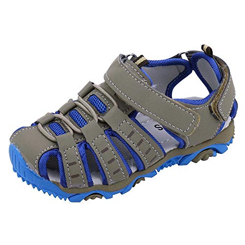 YWLINK Sandalias Deportivas NiñOs Zapatos para NiñOs Punta Cerrada Verano Playa Sandalias Zapatos,Zapatillas Antideslizante Fondo Blando Casuales(Gris,31EU)