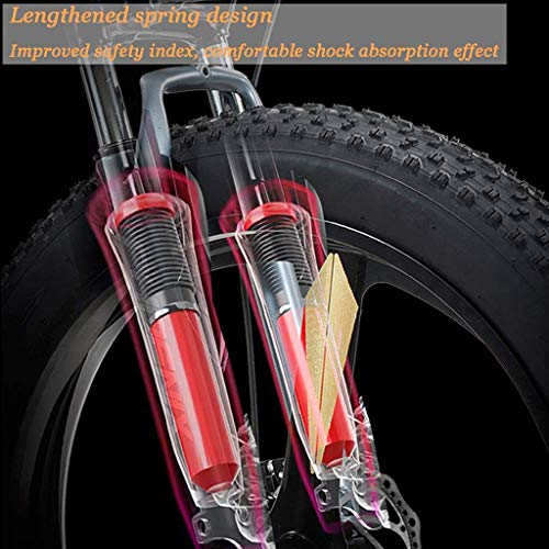 YXFYXF Bicicletas de montaña al Aire Libre de Doble suspensión, Hombres Adultos y Mujeres Variable Bicicletas, 4.0 neumáticos súper Anchos, Cinco-k (Color : Orange, Size : 27-Speed)