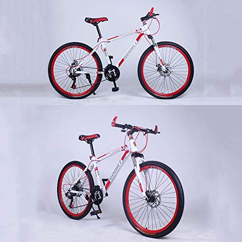 YXWJ 24/26 Pulgadas Bicicleta de montaña Fuera de la Carretera de montaña Velocidad Edad Hombres Y Mujeres Bicicletas de Doble Freno de Disco Ciclismo de Carretera