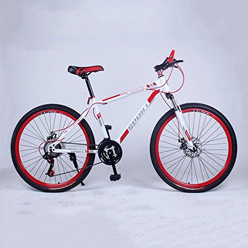 YXWJ 24/26 Pulgadas Bicicleta de montaña Fuera de la Carretera de montaña Velocidad Edad Hombres Y Mujeres Bicicletas de Doble Freno de Disco Ciclismo de Carretera