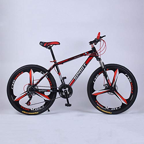 YXWJ Niñas MTB Mountain Bike Rígidas Suspensión Delantera Caliente MTB Bicicleta Unisex, Delantero + Trasero Mudgard, Marco Duro de 24/26" Mens Adultos de Ruedas de Bicicletas de montaña