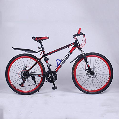 YXWJ Niñas MTB Mountain Bike Rígidas Suspensión Delantera Caliente MTB Bicicleta Unisex, Delantero + Trasero Mudgard, Marco Duro de 24/26" Mens Adultos de Ruedas de Bicicletas de montaña