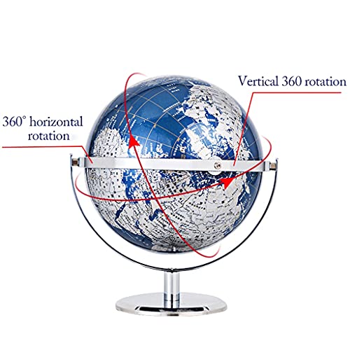 ZANZAN Globo terráqueo geografía Globos Terráqueos para Niños Globo Terráqueo Educativo De 11.8" con Soporte Adultos Globos con Rotación De 720 ° Globos