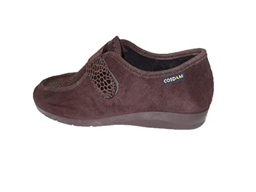 Zapatilla de Calle/Mujer/Cosdam/Material :Bamara/Suela de Goma/Invierno/Cierre Fácil/Color Marrón/Talla 37