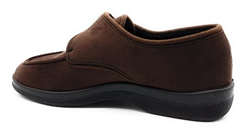 Zapatilla Velcro pies Muy delicados Doctor Cutillas en marrón Talla 43