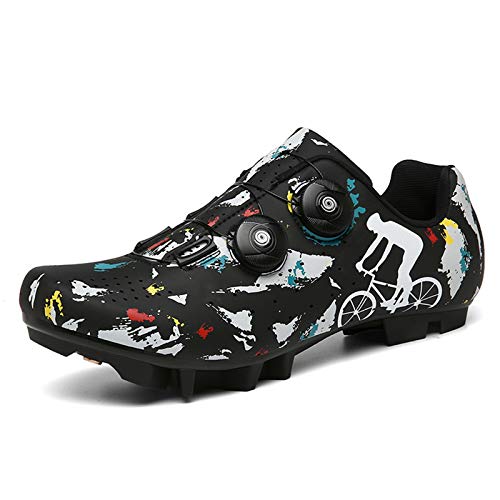 Zapatillas Ciclismo MTB para Hombre Mujer Zapatillas Bicicleta de Montaña Zapatillas Ciclismo Carretera Antideslizantes Respirables Zapatillas de Ciclismo