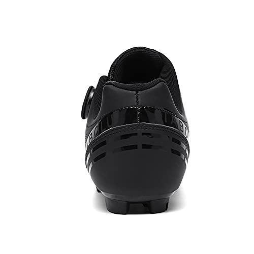 Zapatillas de Bicicleta de Montaña Antideslizantes para Hombre Mujer Zapatillas de Ciclismo MTB Transpirables Profesionales Compatibles con SPD Black 260