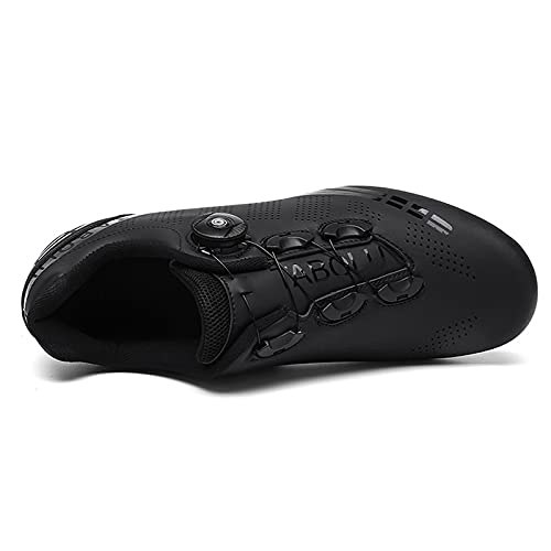 Zapatillas de Bicicleta de Montaña Antideslizantes para Hombre Mujer Zapatillas de Ciclismo MTB Transpirables Profesionales Compatibles con SPD Black 265